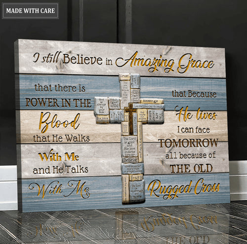 Christian Cross Amazing Grace Wall Art