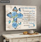Hydrangea Cross Surrounded By Glory Wall Art