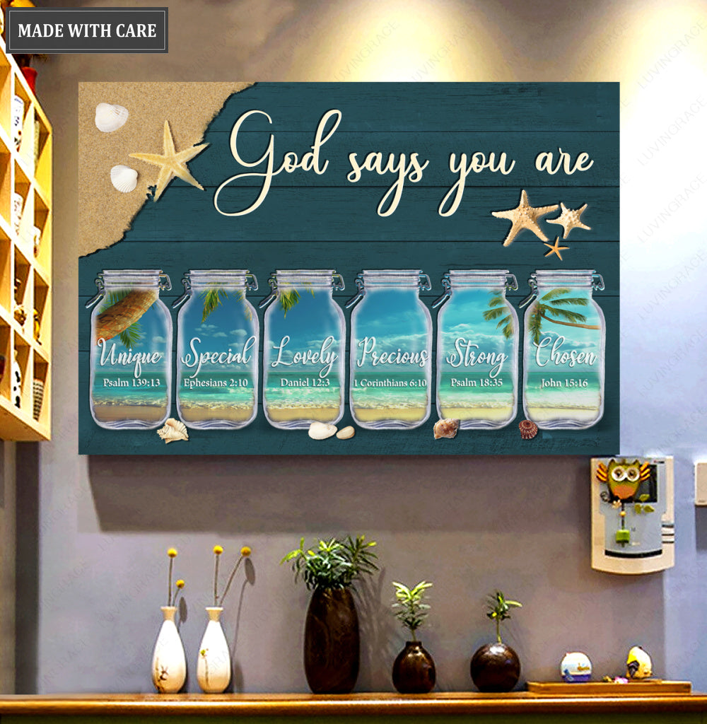 Ocean Jars God Says You Are Wall Art