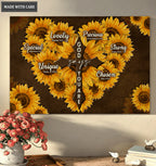 Sunflower Heart God Says You Are Special Wall Art