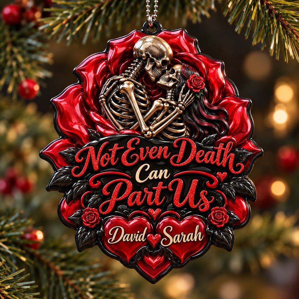 3D Raised Personalized Skeleton Couple Ornament – Anniversary Gift
