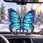 3D Raised Christian Butterfly Christmas Ornament