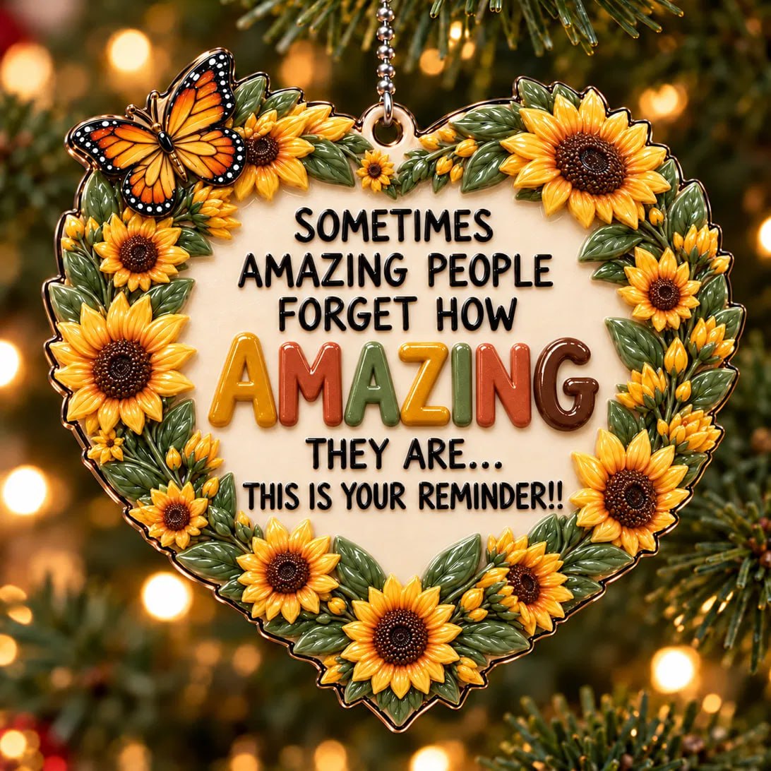 3D Raised Amazing People Heart Ornament – Inspirational Gift