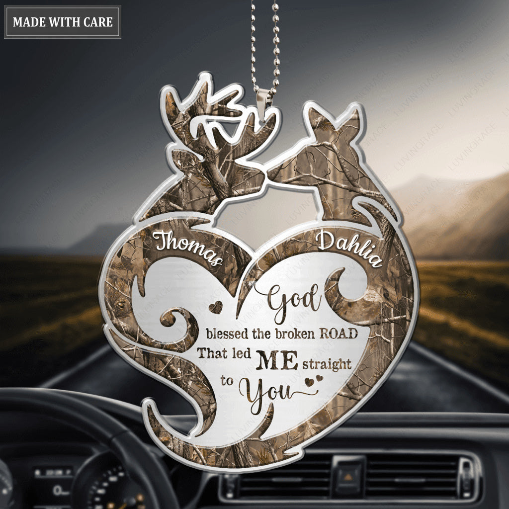 Browning Buck Doe God Blessed Personalized Ornament