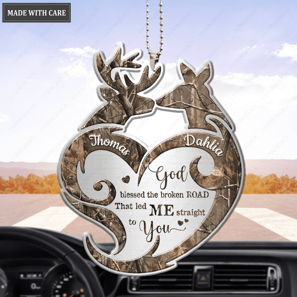 Browning Buck Doe God Blessed Personalized Ornament