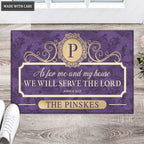 Personalized Gorgeous Purple Serve The Lord Doormat