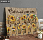 Sunflower Fence God Says You Are Wall Art
