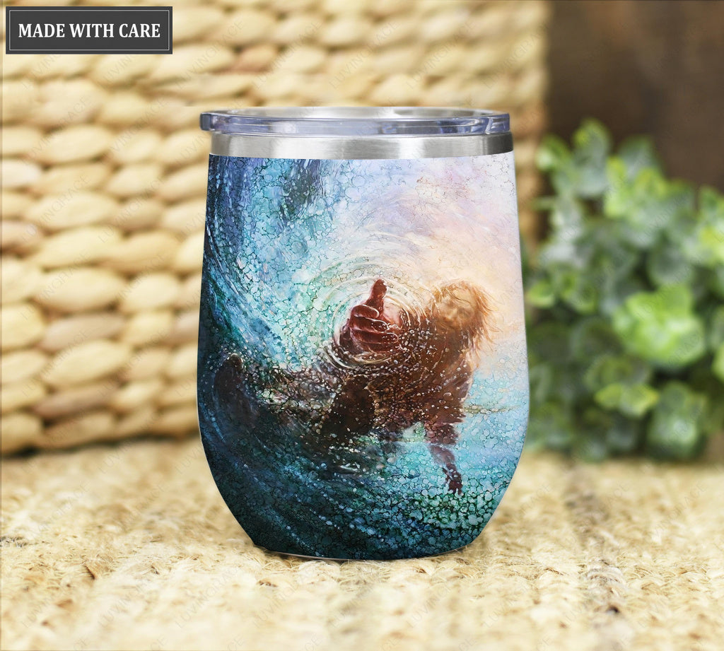 Jesus Saves Be Still Wine Tumbler