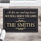 Printfamily L207 Vintage Monogram Collection As For My House Personalized Doormat