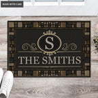 Luvingrace L214 Elegant Vintage Monogram Collection Family Name Personalized Doormat