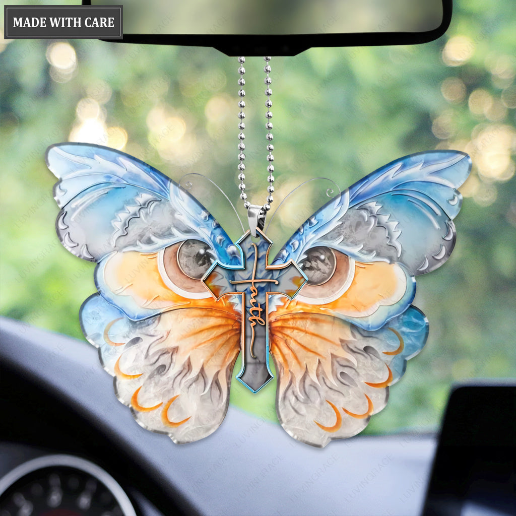 Owl Butterfly Faith Ornament