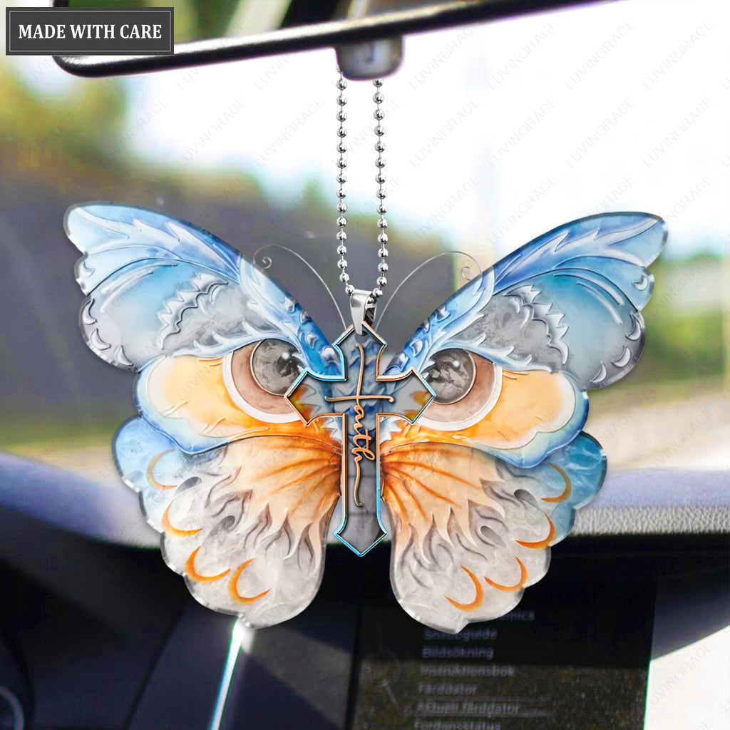 Owl Butterfly Faith Ornament