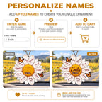 Personalized Name Faith & Love Daisy Ornament – Christian Gift