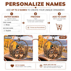 Personalized Names Camo Duck Couple Ornament - Anniversary Gift