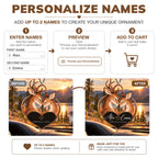 Personalized Names Forever & Always Deer Couple Ornament – Anniversary Gift