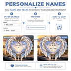 Personalized Name & Year A Piece of My Heart Lives in Heaven Ornament - Memorial Gift for Loved One