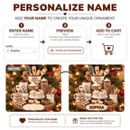 Personalized Name 3D Raised Baked with Love Baker Christmas Ornament