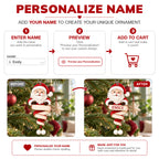Personalized Name Santa Claus Ornament – Custom Christmas Keepsake
