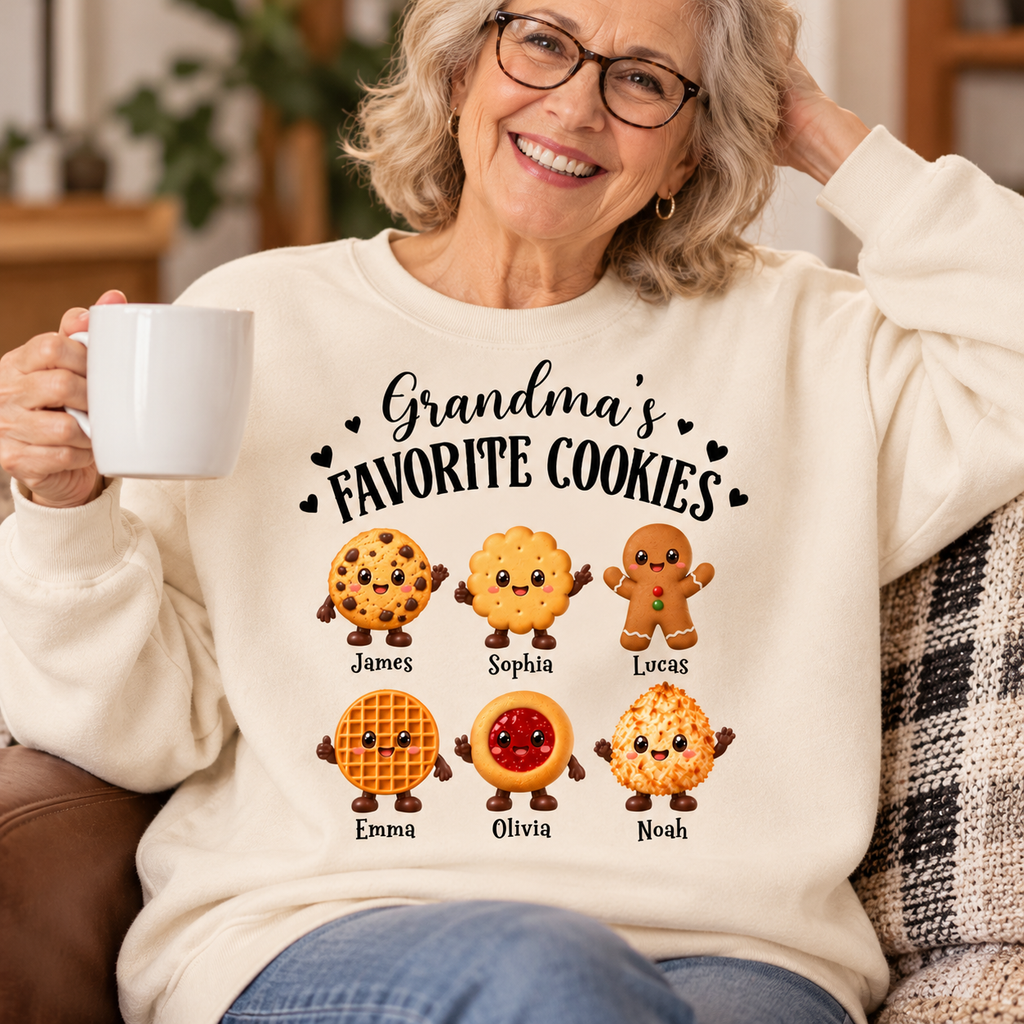 Personalized Grandma & Grandpa's Favorite Cookies Sweatshirt