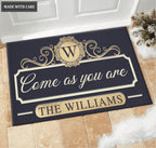Come as you are Monogram customized doormat