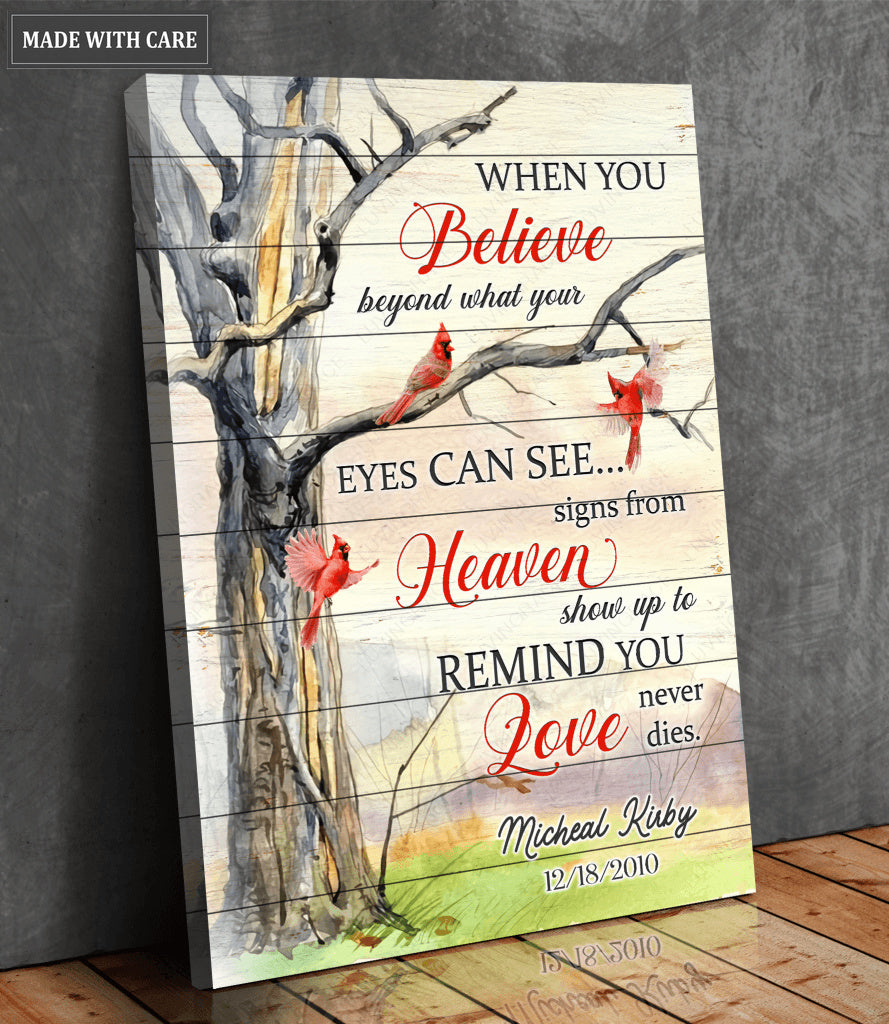 Personalized Beside The Tree Is My Love Wall Art
