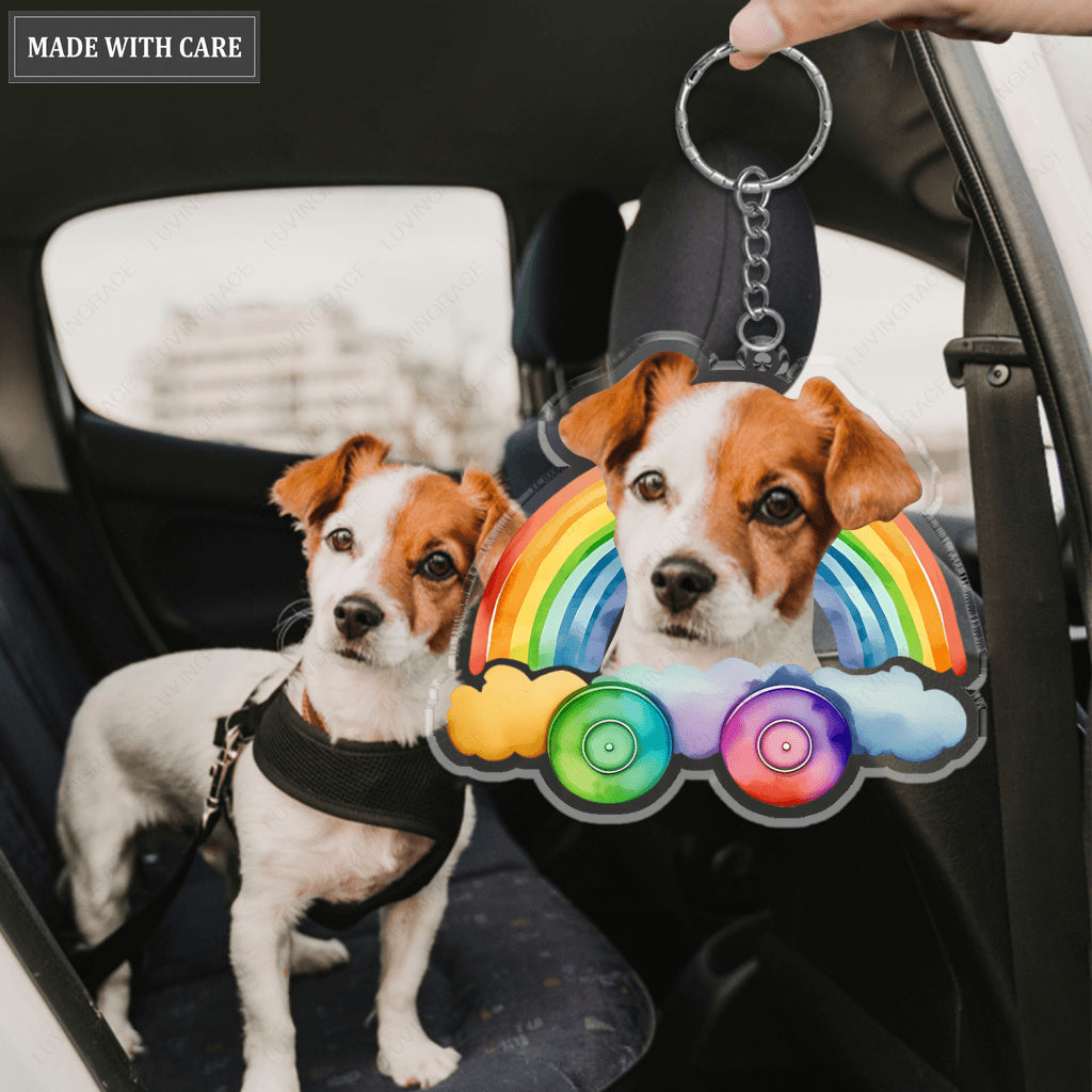 Rainbow Cloud Pet Ornament - Personalized Car Hanging Ornament