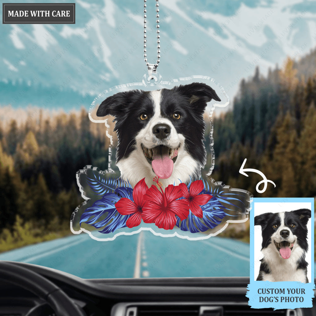 Summer Tropical Floral Pet Ornament - Personalized Car Hanging Ornament