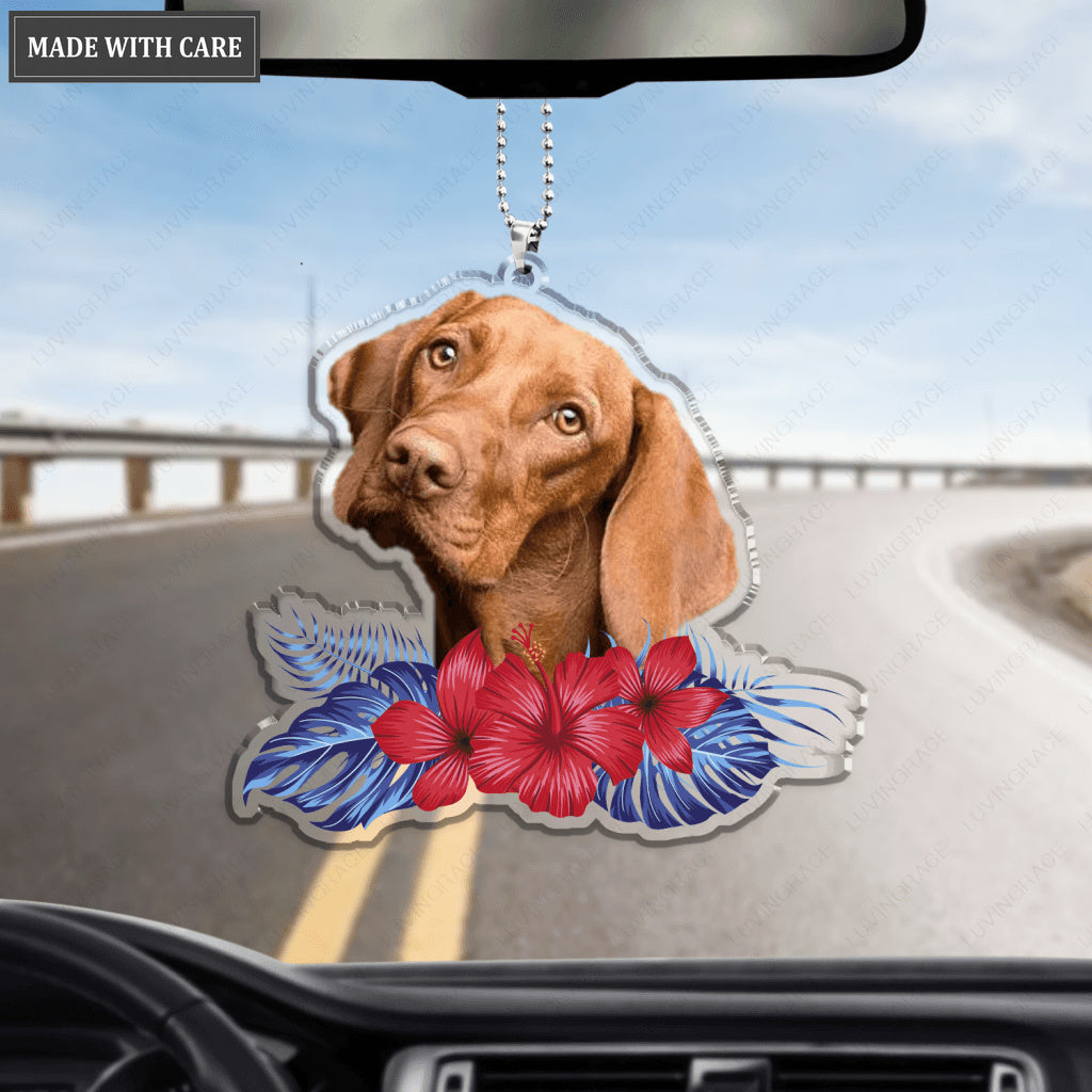 Summer Tropical Floral Pet Ornament - Personalized Car Hanging Ornament