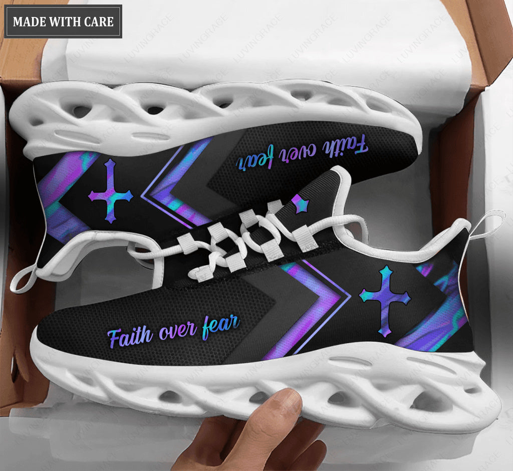 Faith Over Fear Breathable Running Shoes