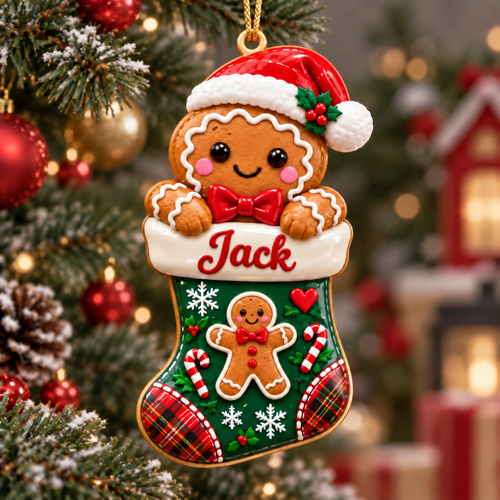 3D Personalized Christmas Stocking Ornament – Choose Your Character