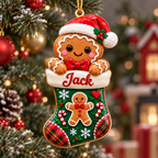 3D Personalized Christmas Stocking Ornament – Choose Your Character