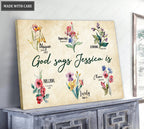 Personalized These Flowers Are You Wall Art