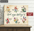 Personalized These Flowers Are You Wall Art