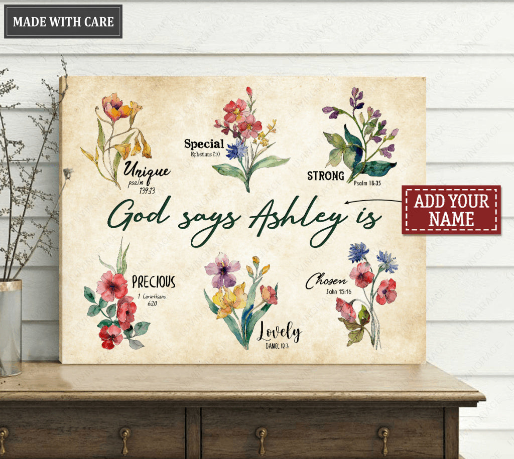 Personalized These Flowers Are You Wall Art
