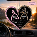 Personalized Deer Heart Doe Buck God Blessed Ornament, Custom Gift for Couples, Anniversary Gift