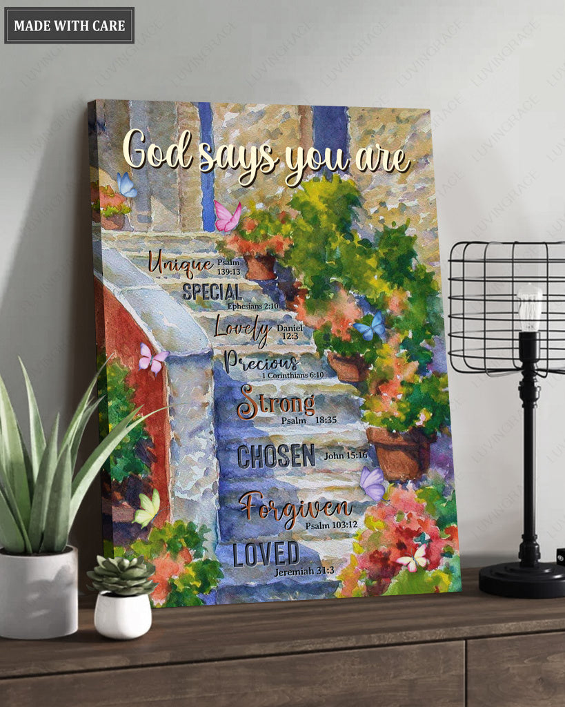 Amazing Flower Pots God Says You Are Wall Art