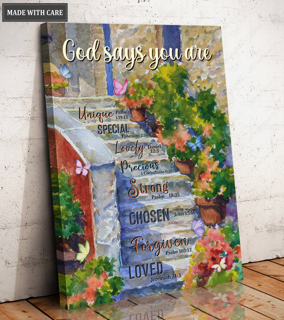 Amazing Flower Pots God Says You Are Wall Art