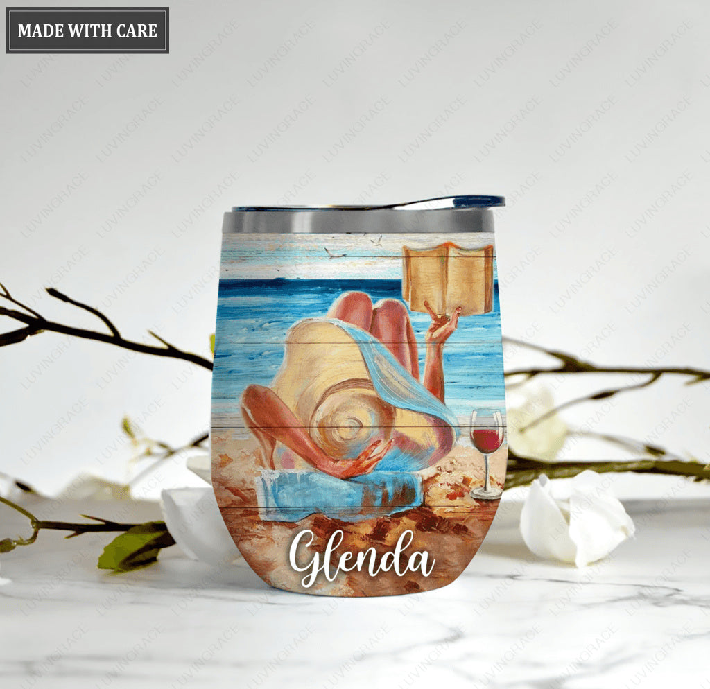 Everyday Is A New Beginning Girl On The Beach Personalized Tumbler