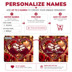 Personalized Names God Blessed Our Journey Sloth Ornament – Christian Couple Gift