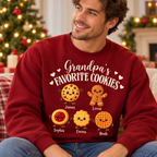 Personalized Grandma & Grandpa's Favorite Cookies Sweatshirt