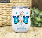 Personalized Dual Butterflies Waymaker Wine Tumbler
