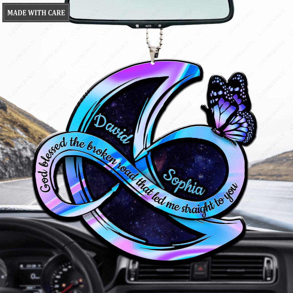 Infinity Moon God Blessed Personalized Ornament