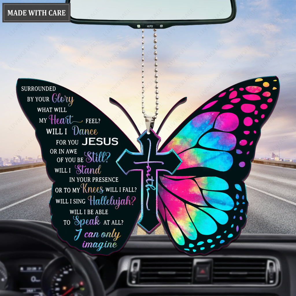 Tie Dye Butterfly Surrounded By The Glory Ornament
