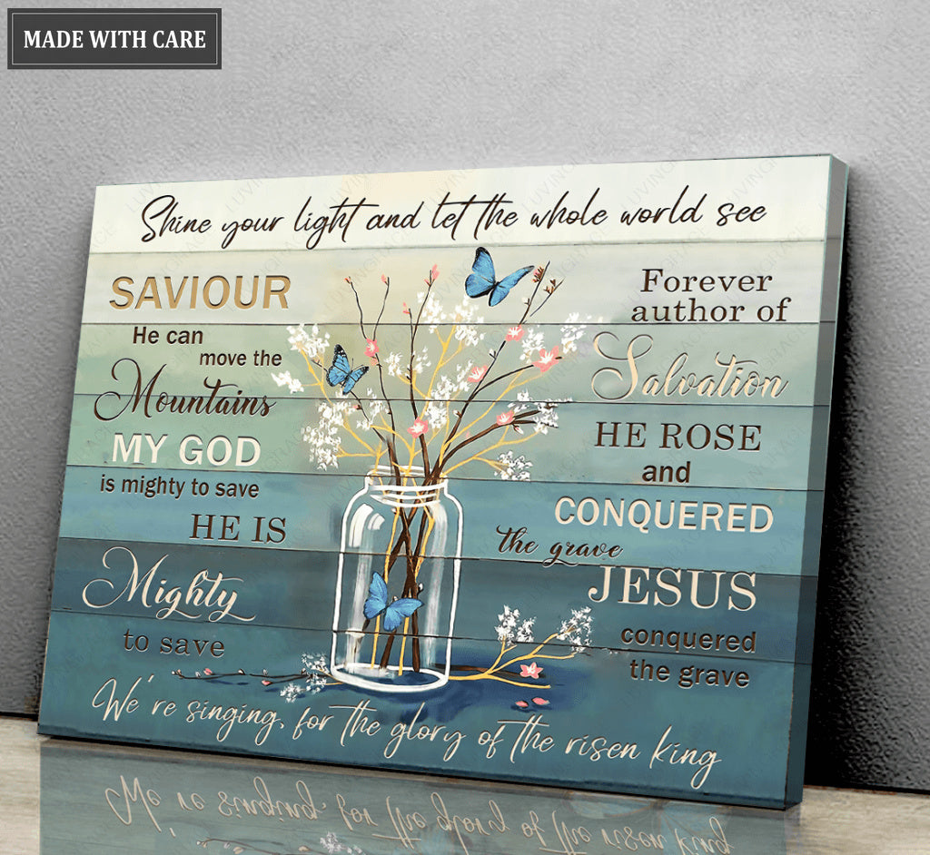 Horizontal Simple Jar He Savs Wall Art