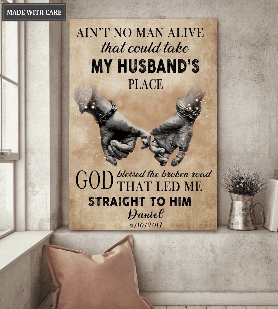 Personalized God Blessed My Husband Poster Wall Art