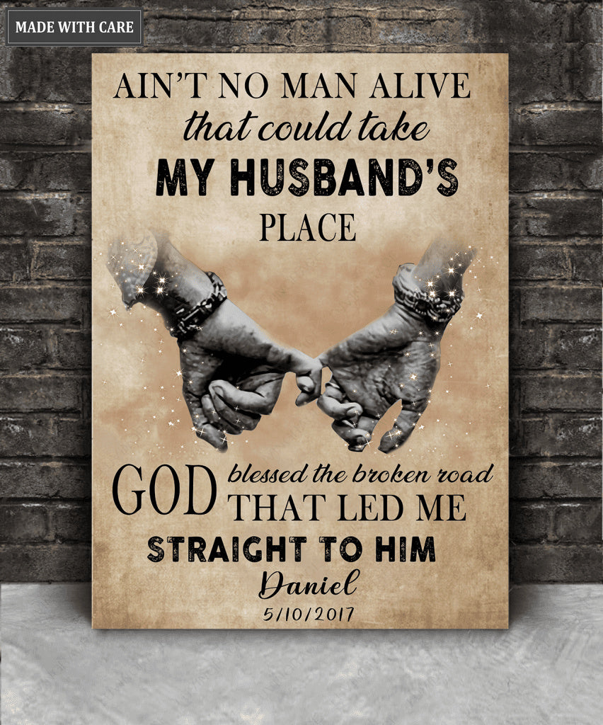 Personalized God Blessed My Husband Poster Wall Art