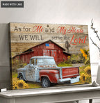 Personalized Serve The Lord Canvas Wall Art