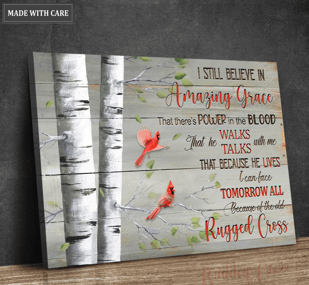 White Birch Amazing Grace Canvas Wall Art