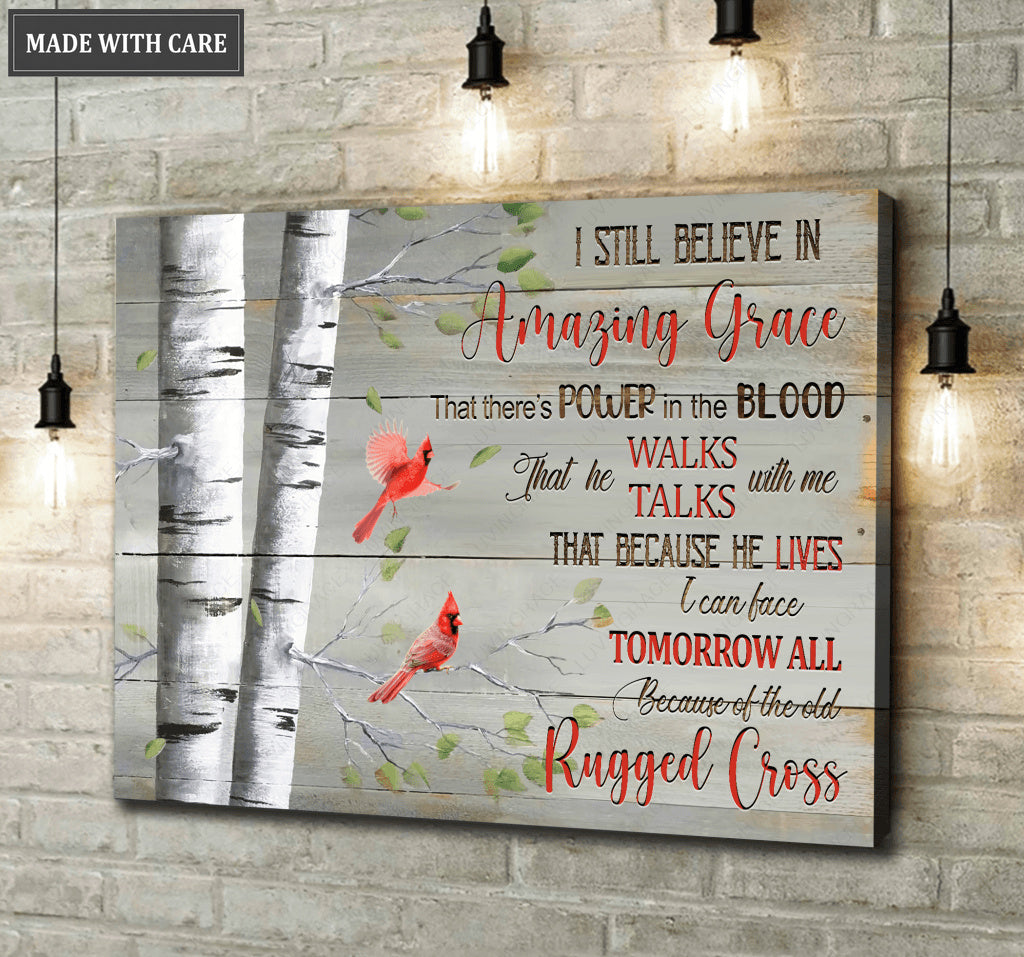 White Birch Amazing Grace Canvas Wall Art