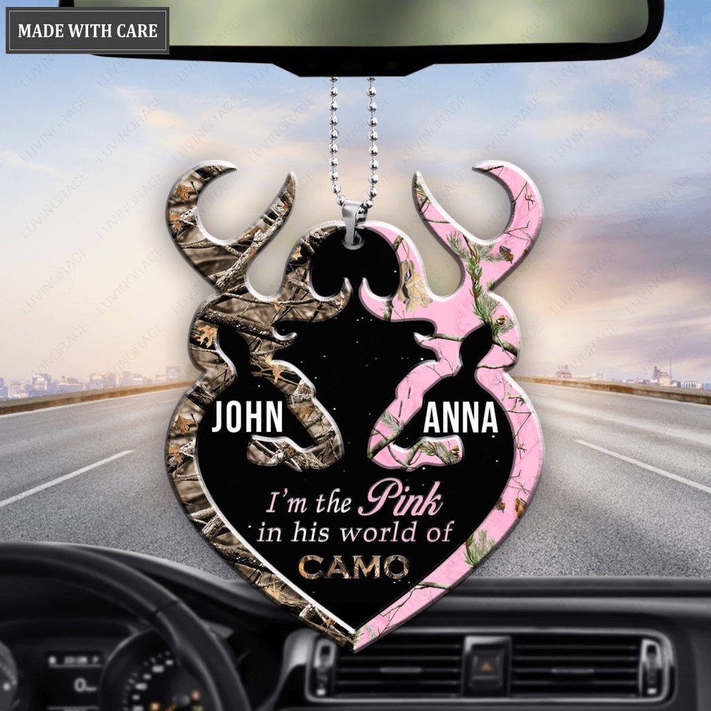 I'm The Pink Personalized Buck And Doe Ornament